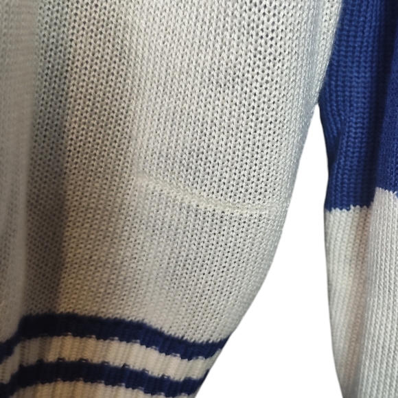 Tipsy Elves Snowman  Blue White  Naughty Ugly Christmas Sweater SZ Med - Picture 5 of 8